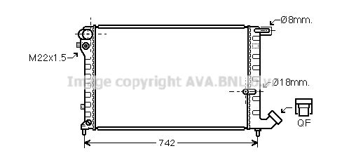 AVA QUALITY COOLING Радиатор, охлаждение двигателя CNA2148